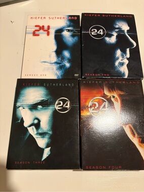 24 Twenty Four: Complete Seasons 1-4:  DVD Box Set w Kiefer Sutherland 2001-2005